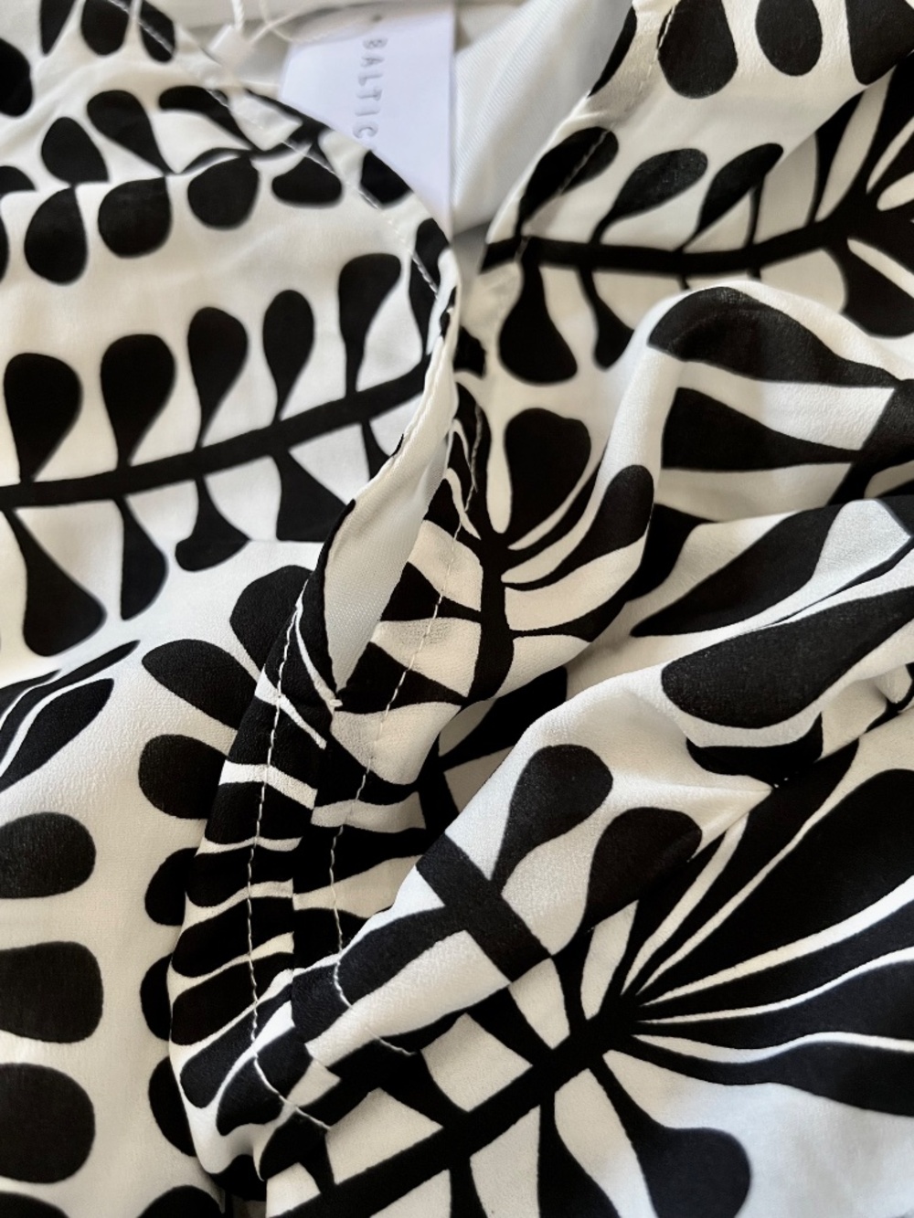 Baltic Born Austin Kimono Dress Black & White Design Midi Fully lined 100%  XL - Picture 3 of 8